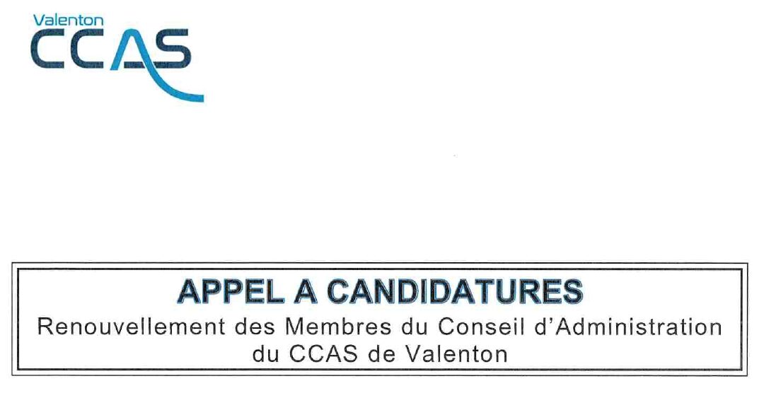 Appel à candidatures – Renouvellement des Membres du Conseil d&rsquo;Administration du CCAS de Valenton