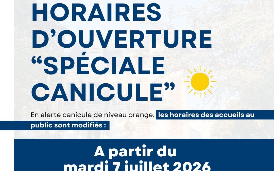 Alerte canicule orange : adaptation des horaires des services municipaux